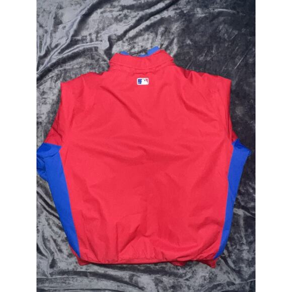 Philadelphia Phillies Majestic Authentic Therma Base Jacket Red Blue Size L - Picture 9 of 11